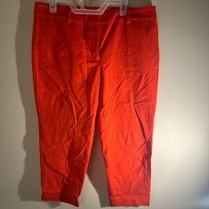 Loft Red Straight Leg Trousers, size 14